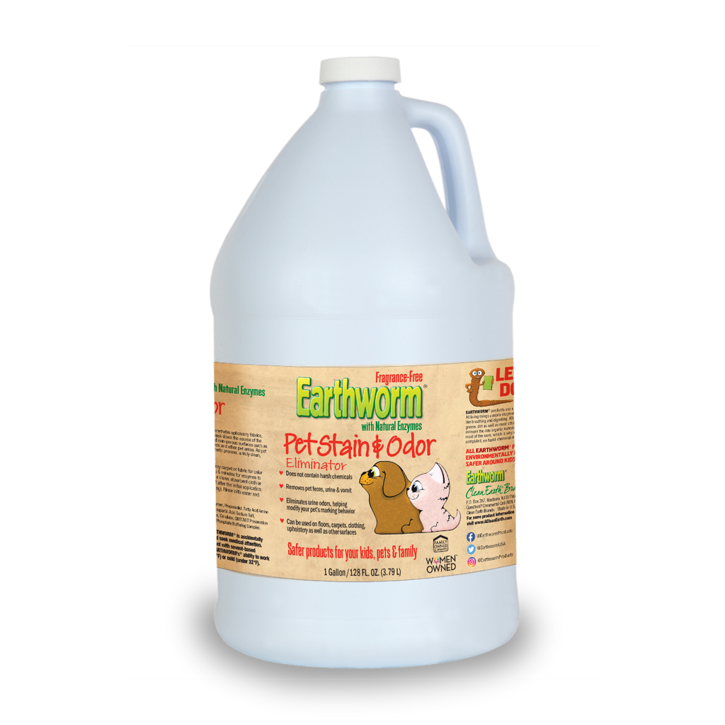 Earthworm pet odor eliminator — fragrance-free, safe for cats and dogs