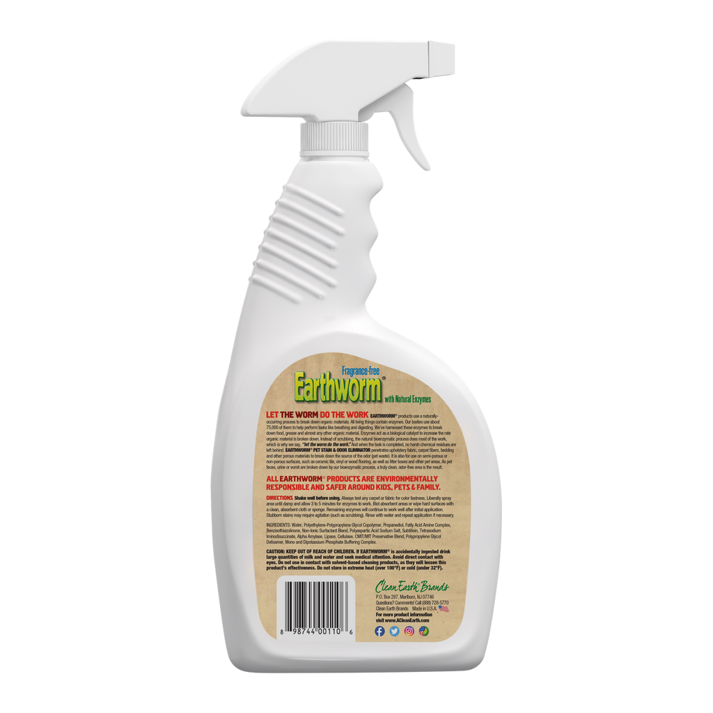 Earthworm pet urine enzyme cleaner 64oz refill size