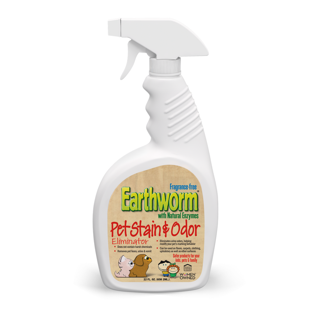 Earthworm enzyme pet stain cleaner 22oz spray bottle