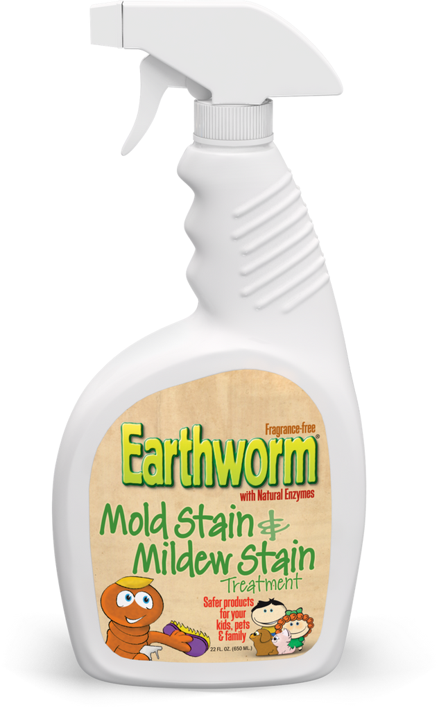 Earthworm mold and mildew stain remover 32oz spray bottle