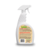 Earthworm carpet and upholstery cleaner being sprayed on upholstered chair