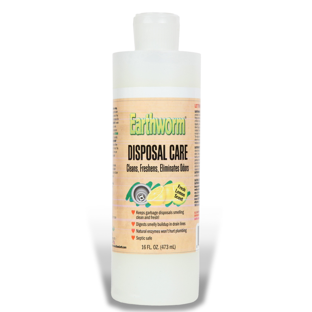 Earthworm garbage disposal cleaner 16oz bottle